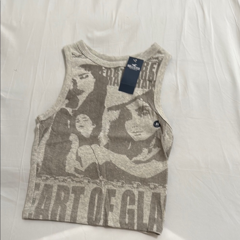 Hollister Gray Graphic Tank Top